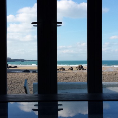 View from the dog friendly Lusty Glaze Beach Apartments