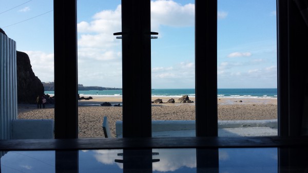 View from the dog friendly Lusty Glaze Beach Apartments