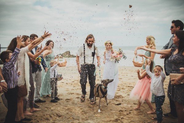 Lusty Glaze Beach, a dog friendly wedding venue in Cornwall