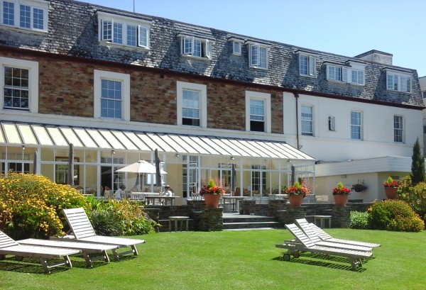 Garden loungers at Budock Vean Hotel