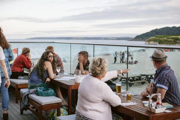 View from Gylly Beach Cafe
