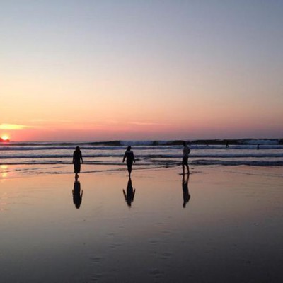 Lusty Glaze Beach sunset