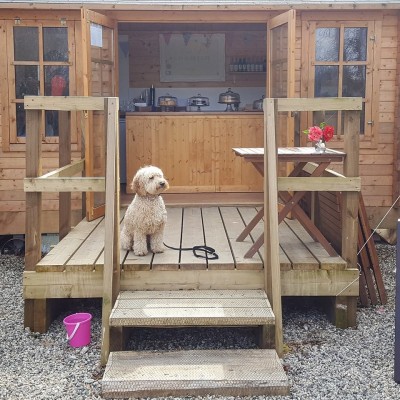 Miss V's tea hut in Cornwall