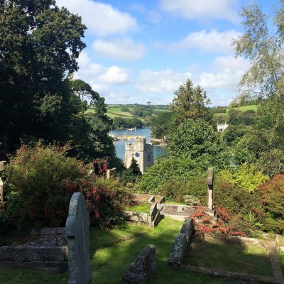 View from St Just in Roseland Church