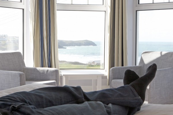 Sea view from the bedrooms at Carnmarth Hotel
