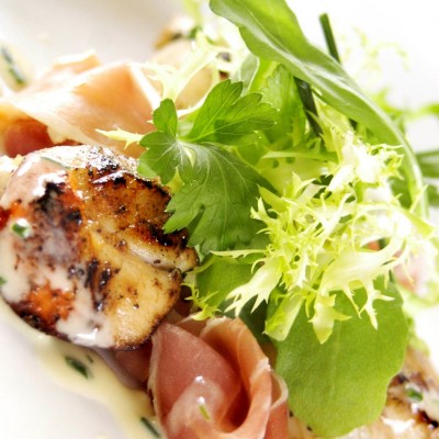 Restaurant food at Burdock Vean, a dog friendly hotel in Cornwall