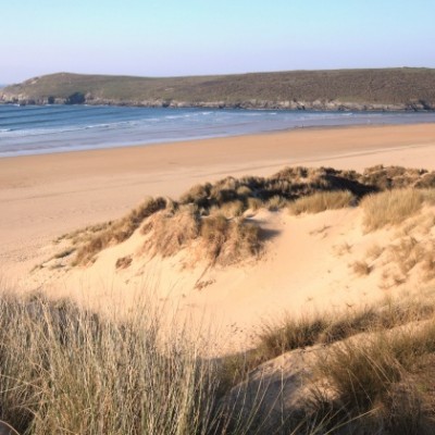 Crantock Beach sand dunes