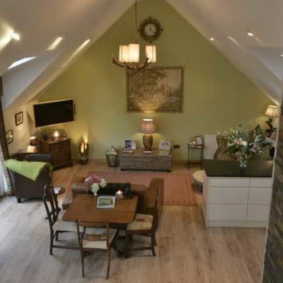 The Quantock Hide open plan living space