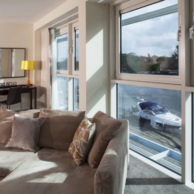 Room with a view of the River Stour at Captain's Club Hotel & Spa