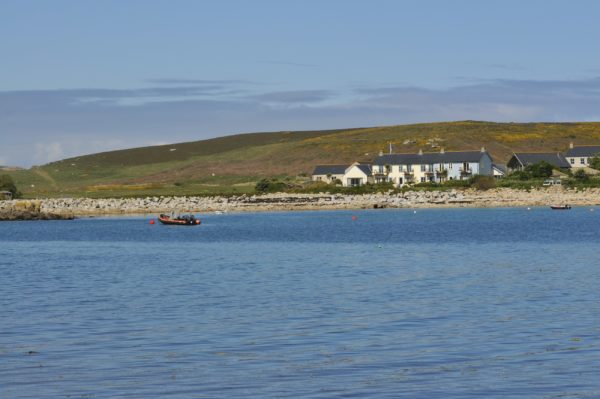 View from Hell Bay Hotel on Bryher in the Isles of Scilly