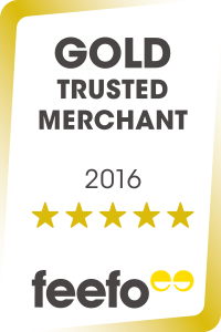 Gold Trusted Merchant badge - Feefo