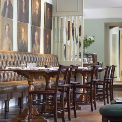 Dining area at The Wheatsheaf Inn, Gloucestershire