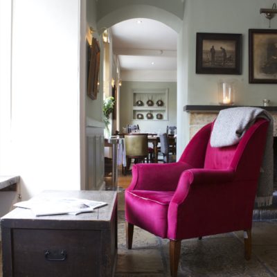Dining area at The Wheatsheaf Inn, Gloucestershire